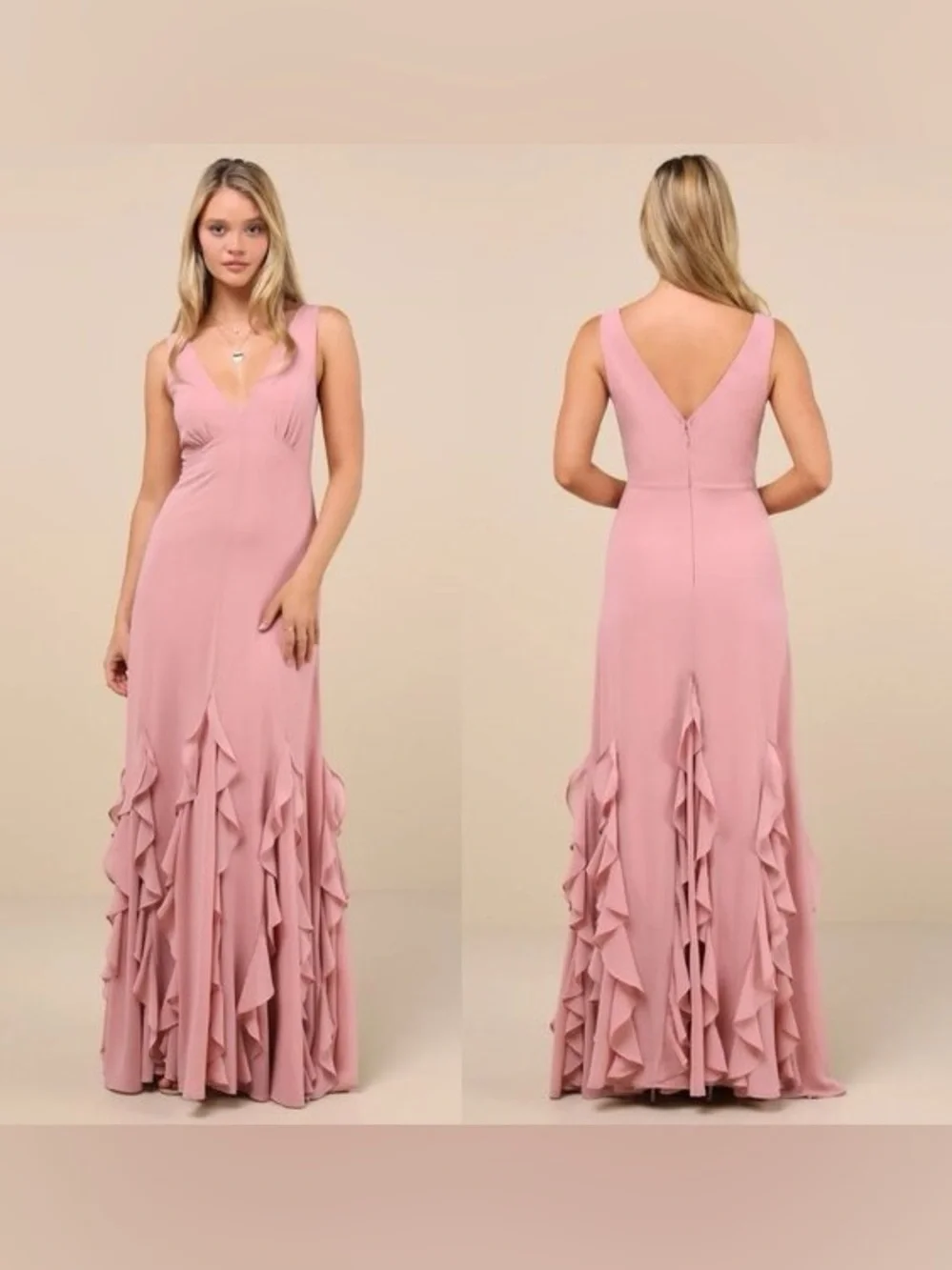 NWT lulus Rose Pink Maxi Dress - Picture 1 of 3
